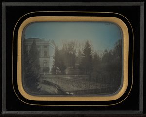 (Stadshuis van Jean-Gabriel Eynard genaamd Palais Eynard, met uitzicht op de tuin)